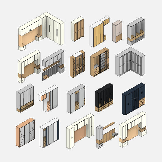 Bedroom Wardrobes - Pack01