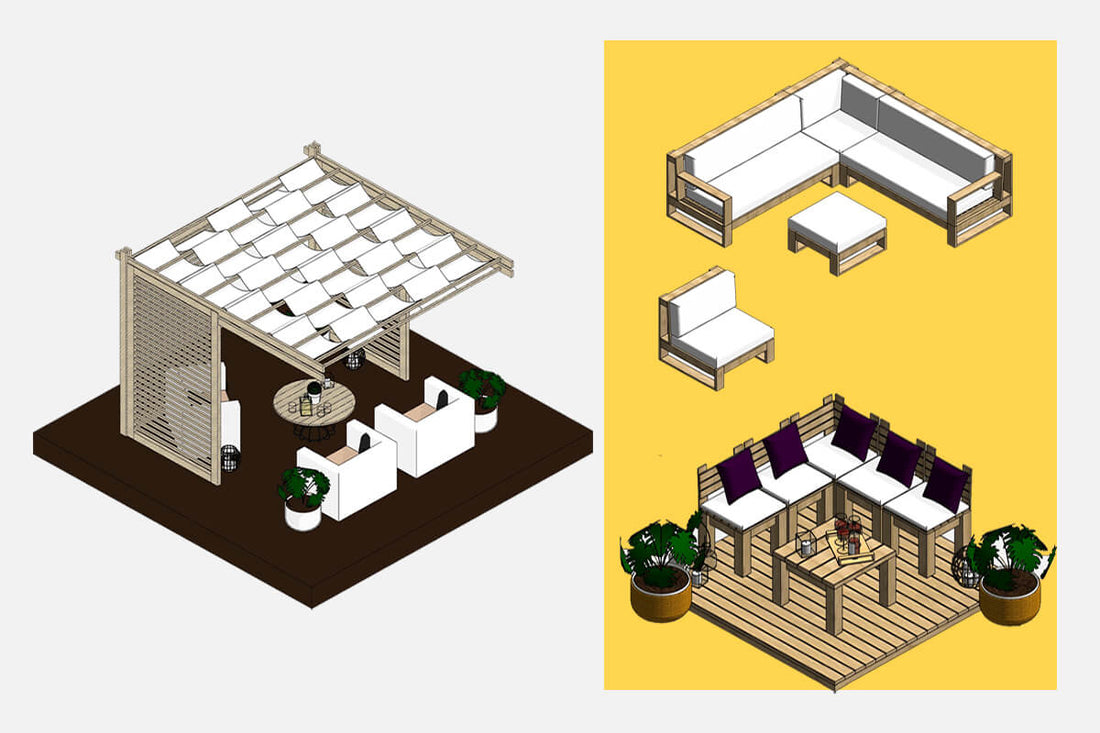 Outdoor Revit Families for Gardens and Terraces - professional Revit Families by Factory268