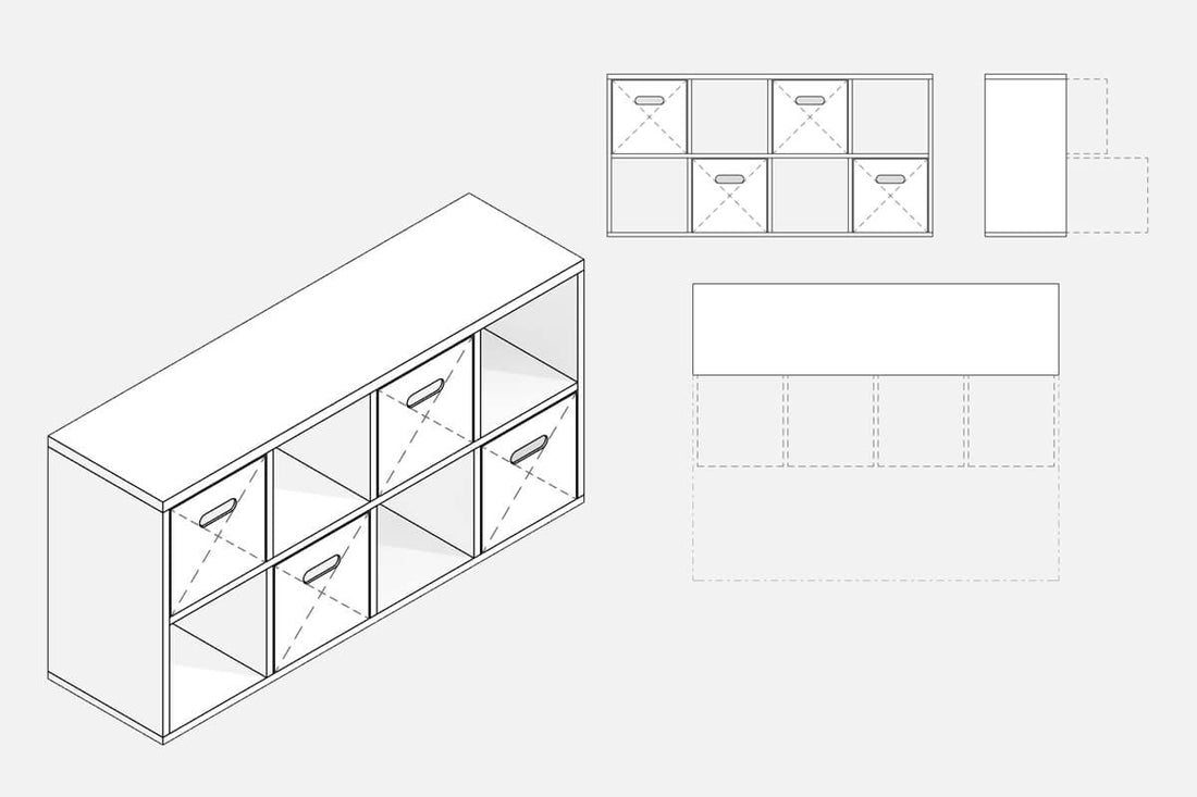Kitchen Shelf, 3D Views, Plan, Section, and Elevation - Parametric Revit Family with Symbolic Lines, Factory268