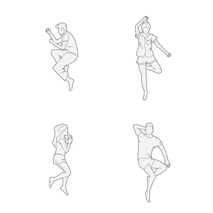 2D People Reclining Pack 01 – Top View | 12 Revit Families