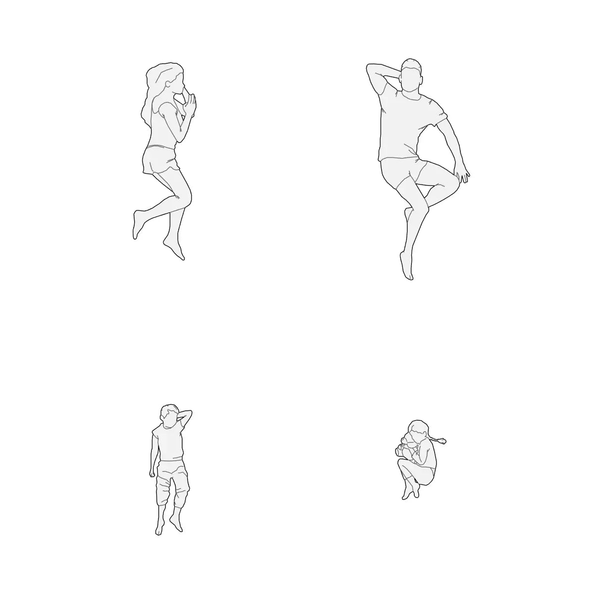 Revit Detail Items Families — Adult and Child Figures by Factory268