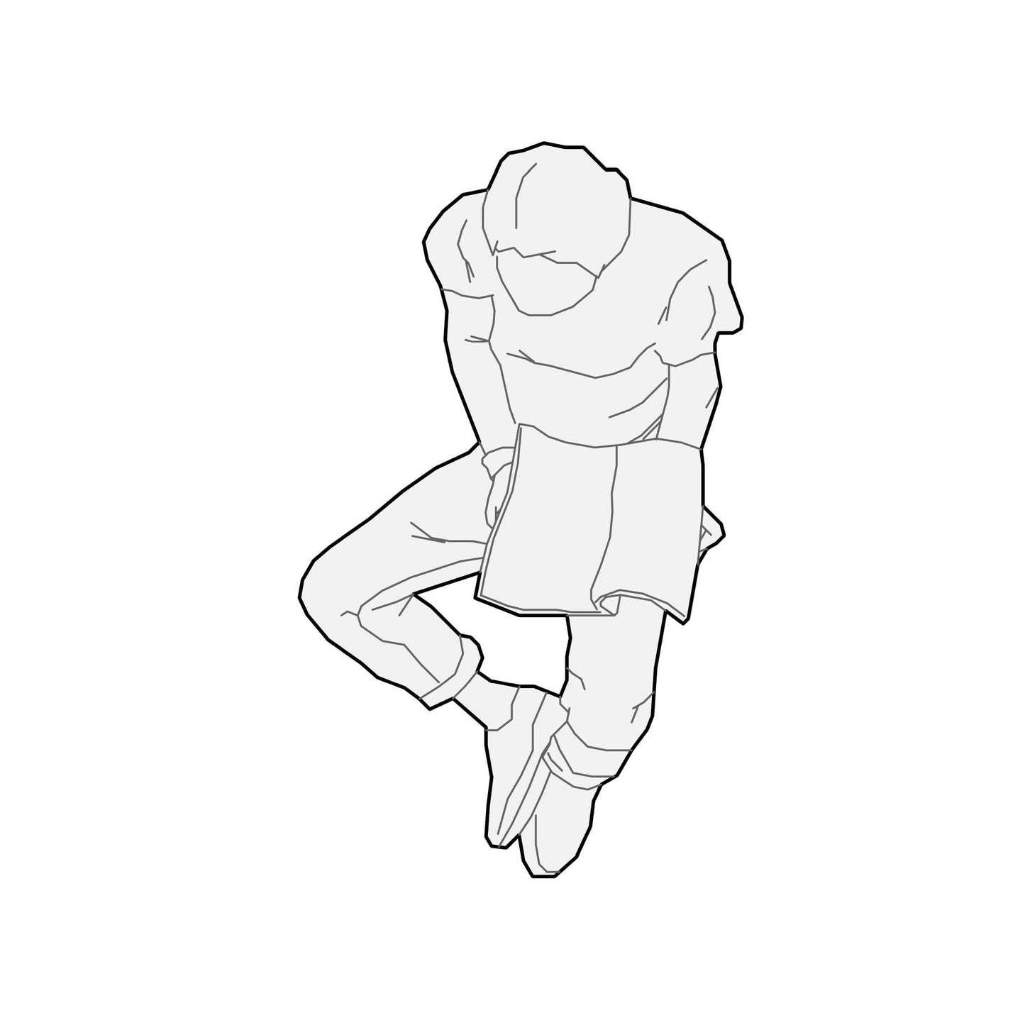 Professional Revit Family, Male Silhouette - 2D Detail Element by Factory268