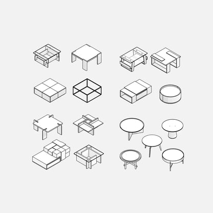 Coffee Tables Collection - Pack01