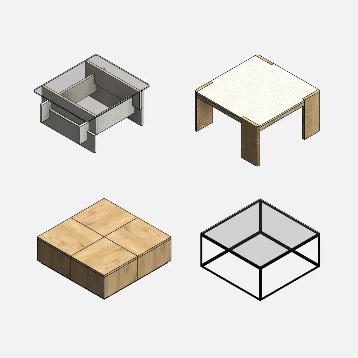 Coffee Tables Collection - Pack01
