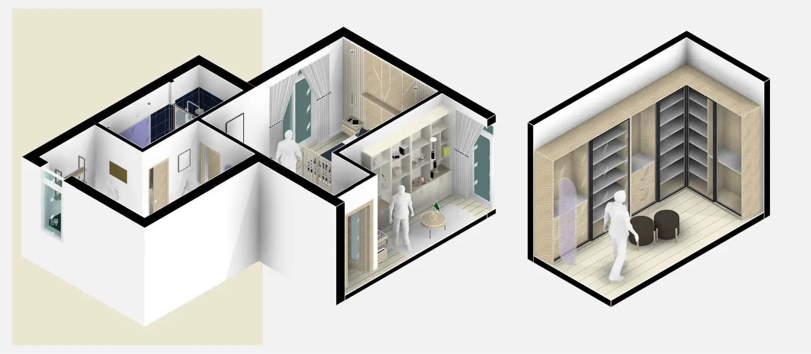 Preview of the interior furniture and accessories collection - professional parametric Revit families by Factory268