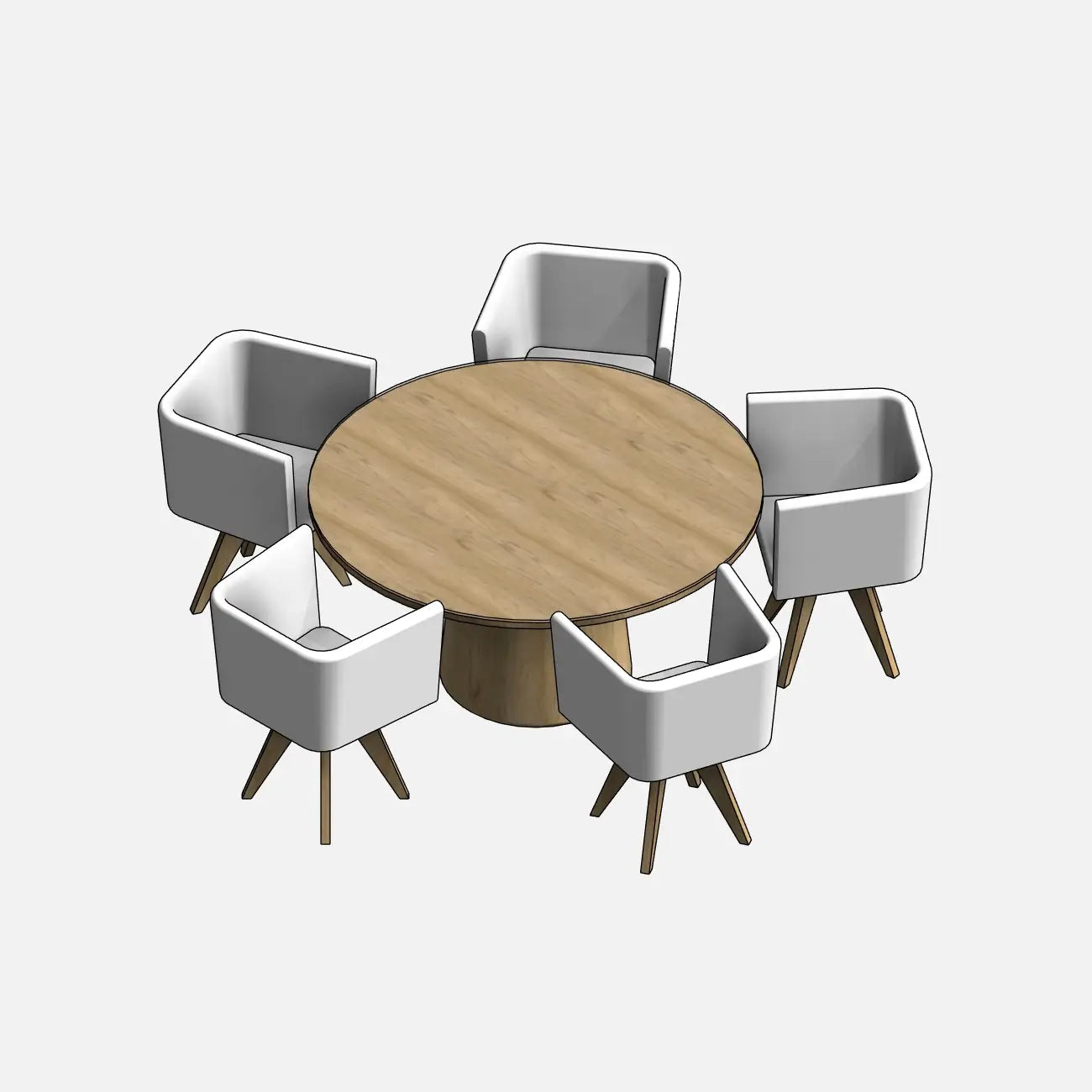 Muestra 🎁 Mesa de cocina redonda con sillas