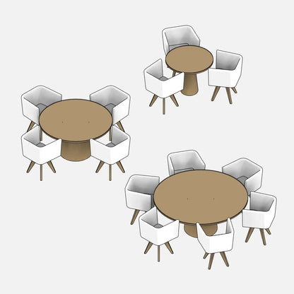 Muestra 🎁 Mesa de cocina redonda con sillas