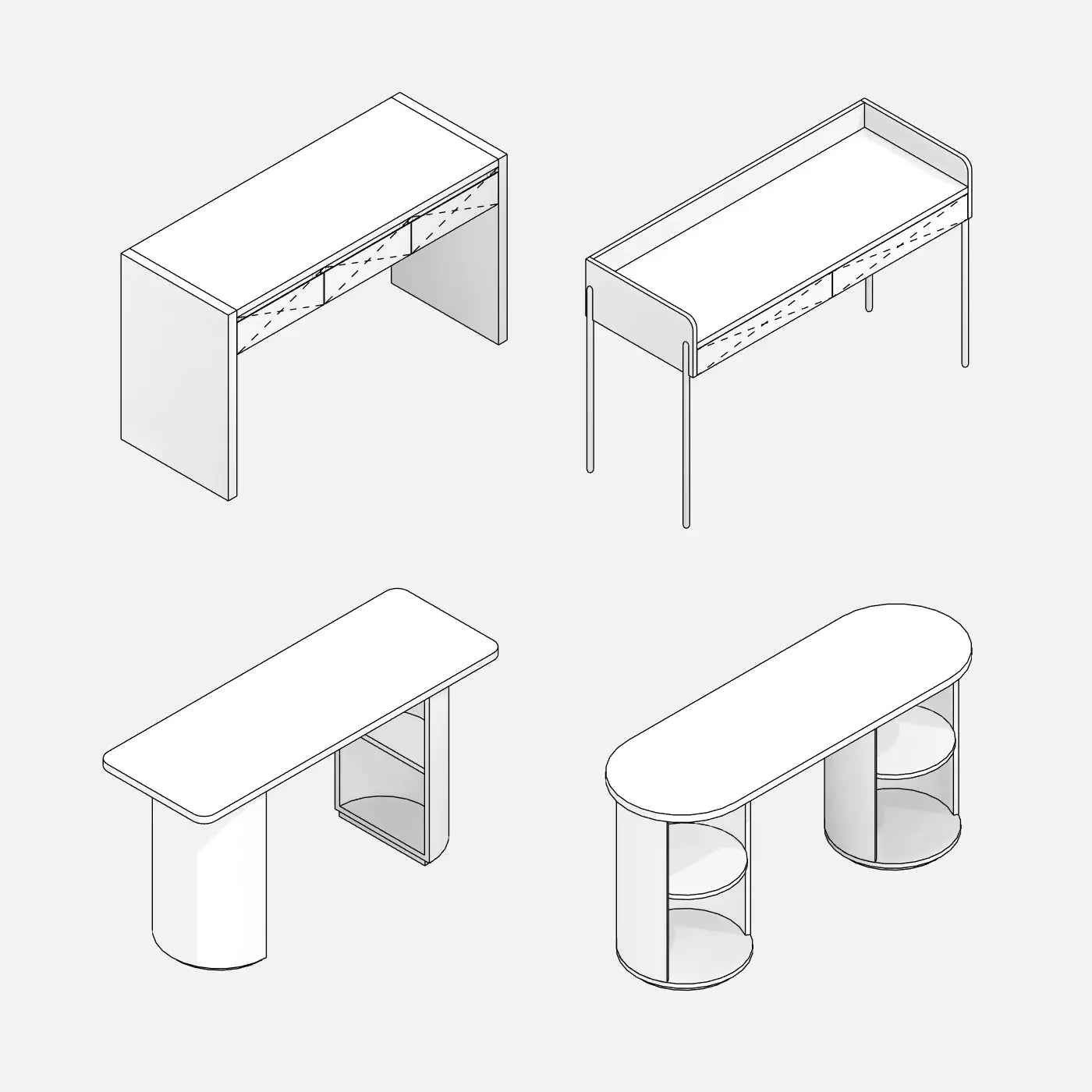 Minimalist Desks Collection - Pack01