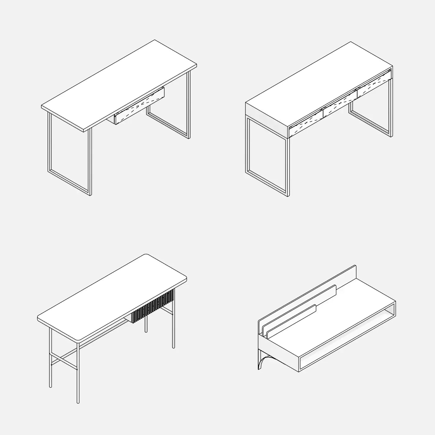 Minimalist Desks Collection - Pack01