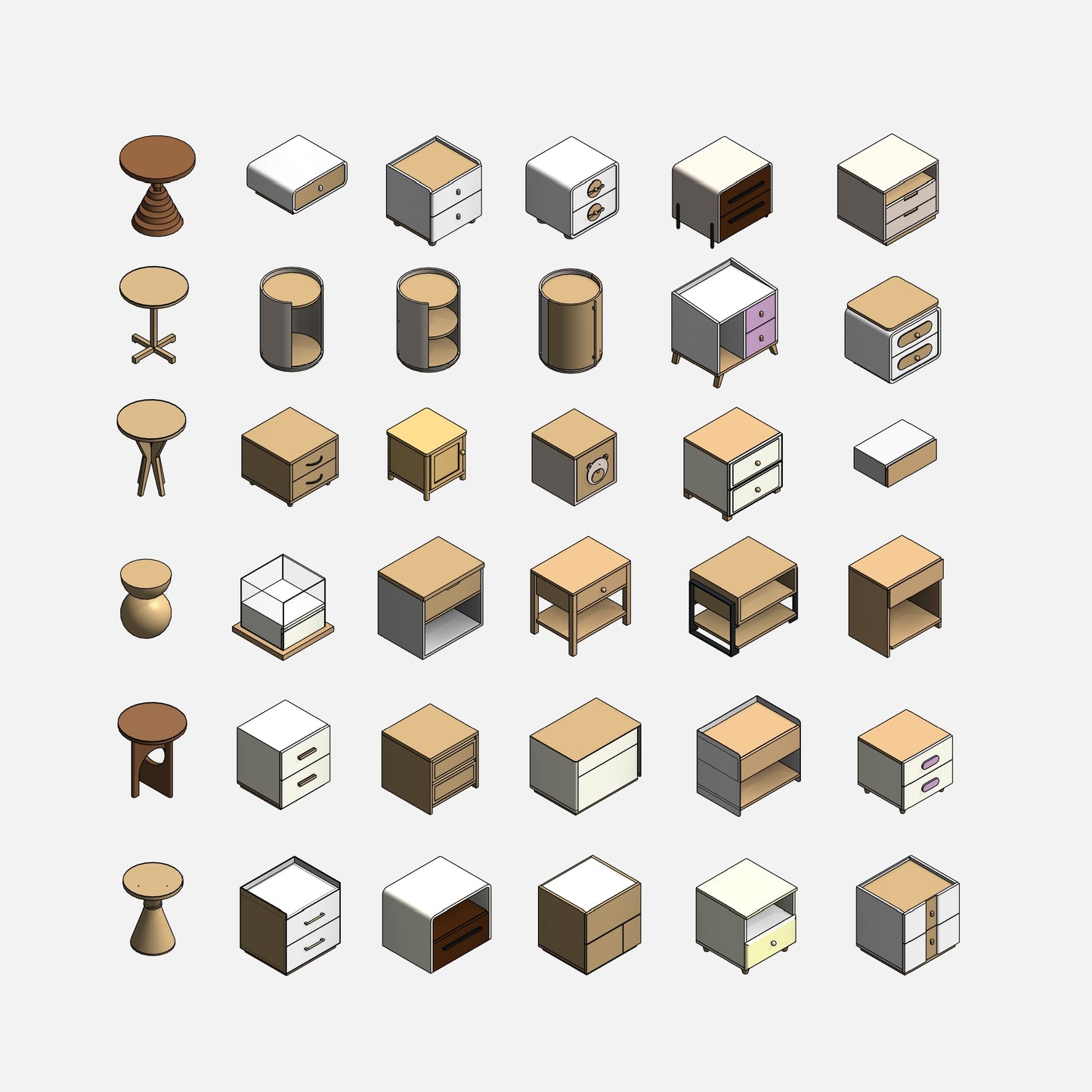 Nightstands Collection - Pack01