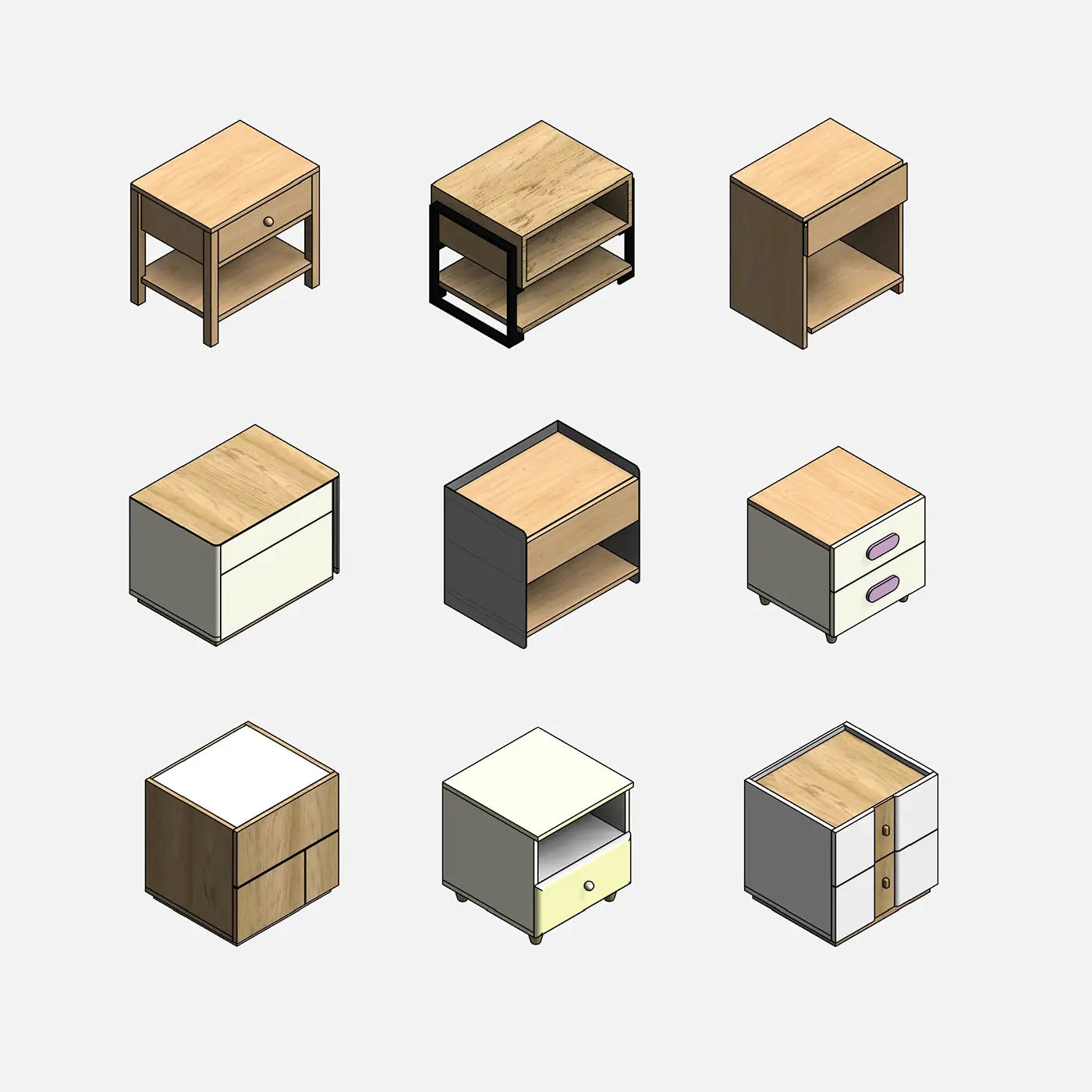 Nightstands Collection - Pack01