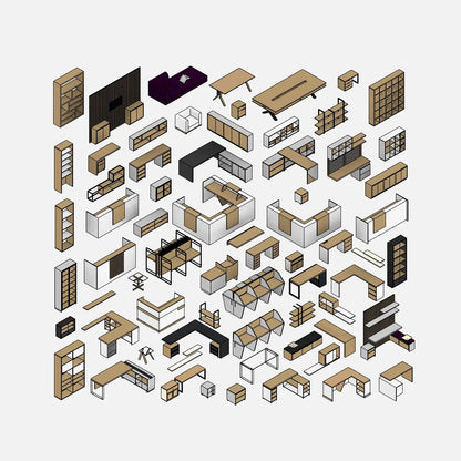 Office Furnitures Rvt Office Furniture Pack02 — 113 Revit Families | Factory268 – FACTORY268