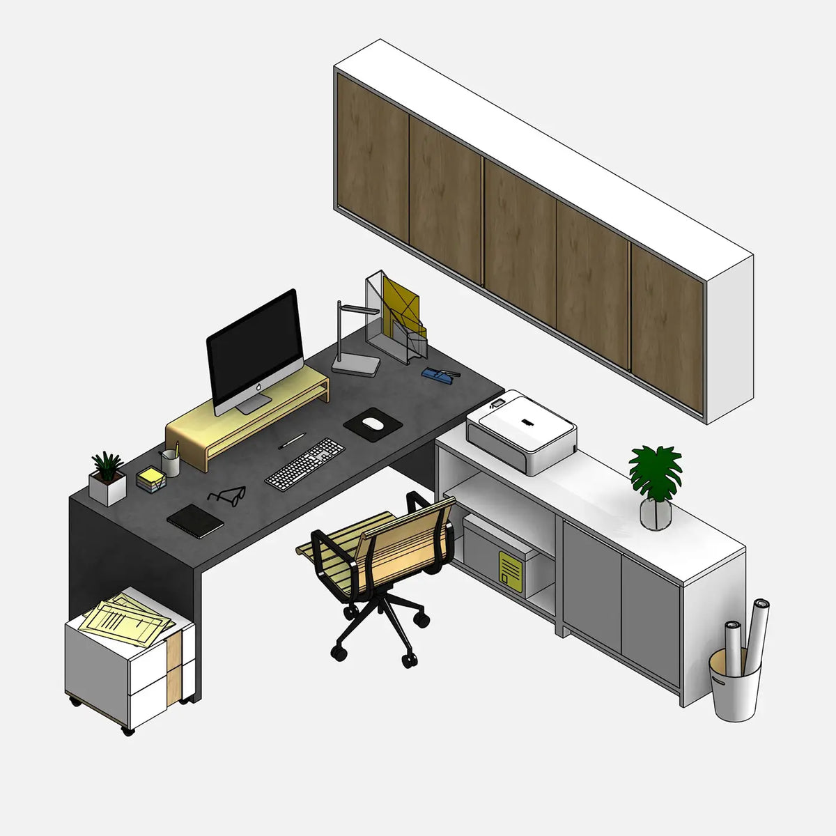 Office Furnitures Rvt Office Furniture Pack02 — 113 Revit Families | Factory268 – FACTORY268