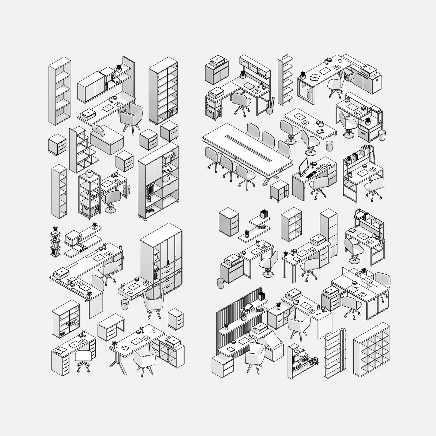 Office Furniture - Pack01