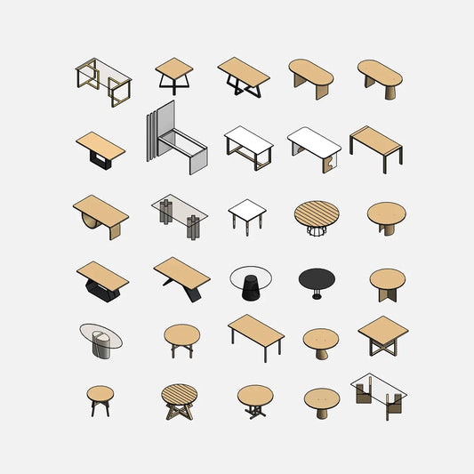 Residential Tables Collection - Pack01
