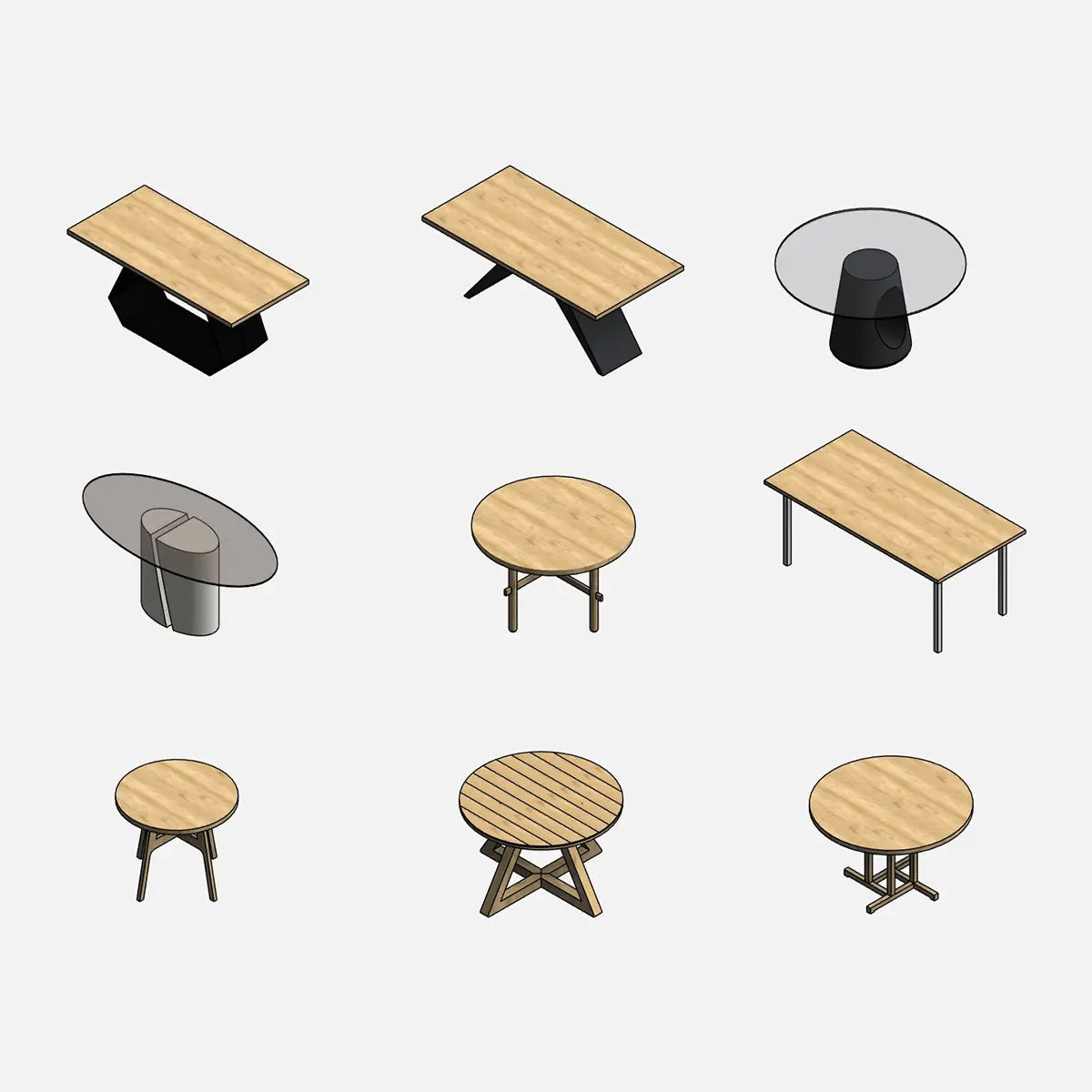 Residential Tables Collection - Pack01