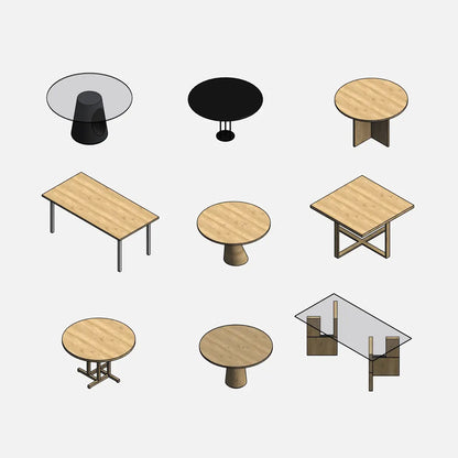 Residential Tables Collection - Pack01