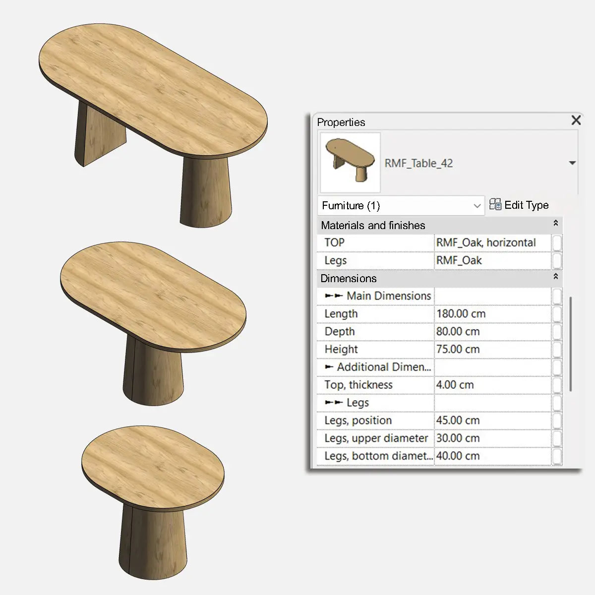 Residential Tables Collection - Pack01
