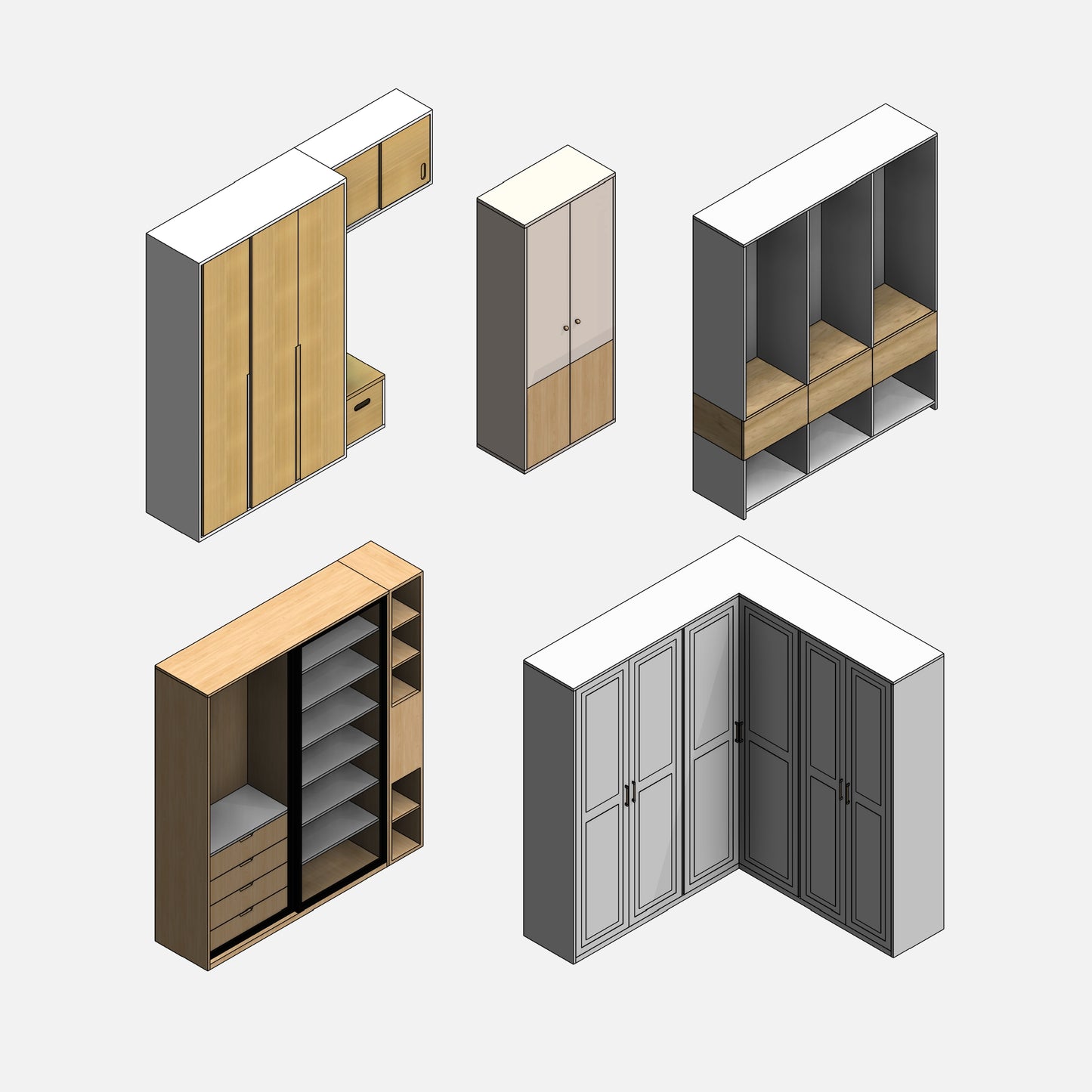 Bedroom Wardrobes - Pack01