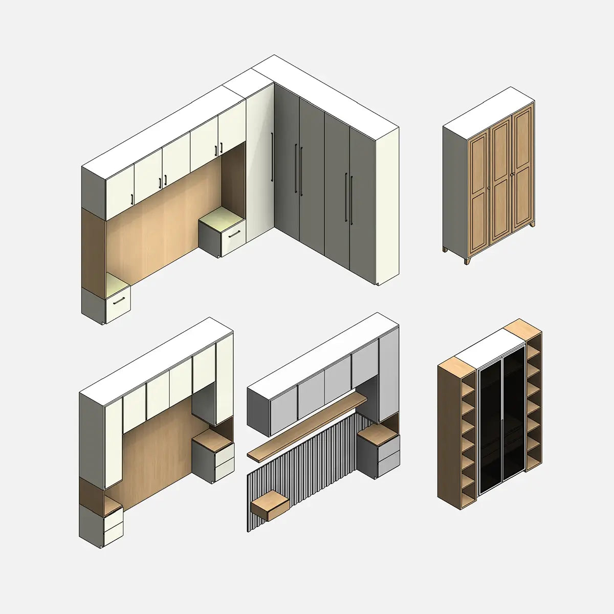 Bedroom Wardrobes - Pack01
